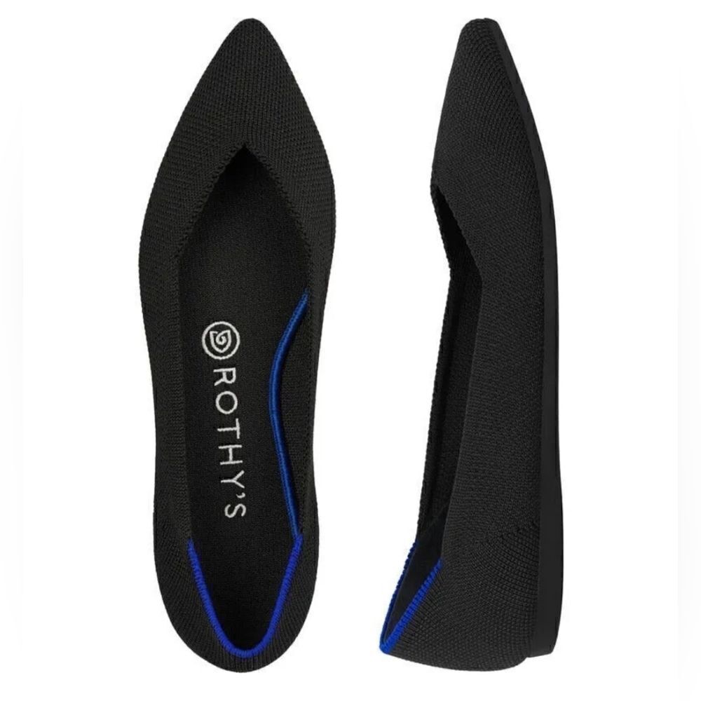 Rothy's The Point Ballet Flats Women's Black Size 7